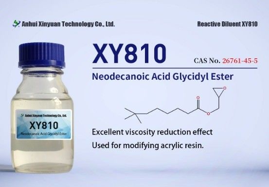 ネオデカン酸グリシジルエステル XY810 CAS 26761-45-5 エポキシ床コーティング、水性塗料用ポリエステルまたはアクリル樹脂合成、アルキド樹脂合成用希釈剤
