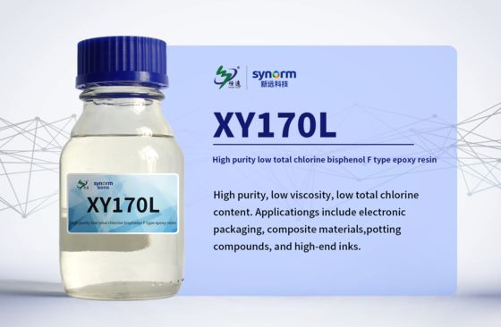 XY170L 高純度低塩素エポキシ樹脂 CAS 28064-14-4 分子式 (C6H6O.C3H5ClO.CH2O)x、ポリビスフェノールF-コ-エピクロロヒドリン グリシジル末端